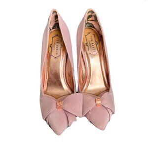 EUC! Ted Baker London Ashellys Pink Bow Heels Size 8